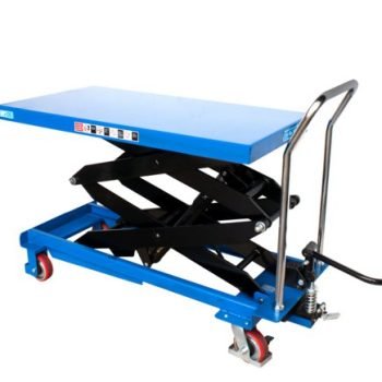 Vulcan Double Scissor Lift Table; Platform Size W x D mm: 1200 x 610; 1000kg; Steel; Blue - MLTD100Y