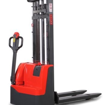 Vulcan Fully Powered Stacker; Fork Length mm: 1150; Lift Height mm 3000; 1000kg; Steel; Black/Red - FPSCC1030