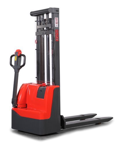 Vulcan Fully Powered Stacker; Fork Length mm: 1150; Lift Height mm 3000; 1000kg; Steel; Black/Red - FPSCC1030