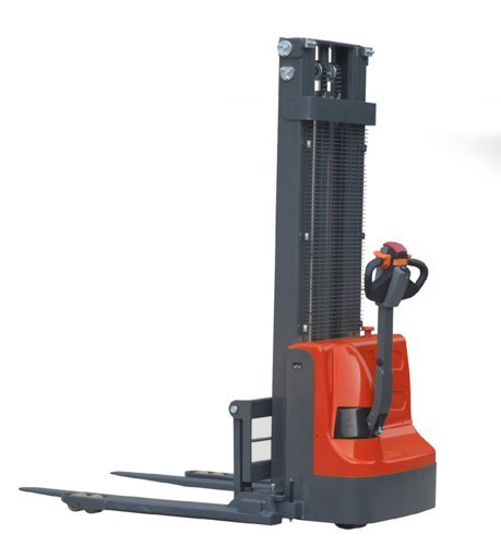Vulcan Fully Powered Straddle Stacker; Fork Length mm: 1150; Lift Height mm 1600; 1000kg; Steel; Black/Red - FPST1016