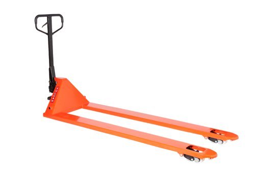 Vulcan Long Fork Pallet Truck; Fork Length mm: 1500; Width Over Forks mm: 540; 2000kg; Steel; Orange - GN1554