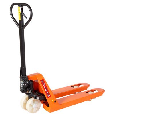 Vulcan Printers Pallet Truck; Fork Length mm: 600; Width Over Forks mm: 450; 2500kg; Steel; Orange - GN0645