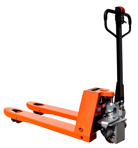 Vulcan Semi Powered Pallet Truck; Fork Length mm: 1150; Width Over Forks mm: 540; 1800kg; Steel; Orange - SPPT40