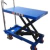 Vulcan Single Scissor Lift Table; Platform Size W x D mm: 700 x 450; 150kg; Steel; Blue - MLTS15Y