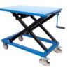 Vulcan Winch Scissor Lift Table; Platform Size W x D mm: 950 x 600; 300kg; Steel; Blue - WLT30Y