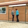 Wall Mounted Smoking Shelter c/w 1 x Side Panel; Triple Wall Polycarbonate & Galvanised Roof; Green - BSSW6Z & 1xBSSP7Z