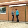 Wall Mounted Smoking Shelter; Triple Wall Polycarbonate & Galvanised Roof; Green - BSSW6Z