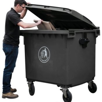 Wheelie Bin; 1100L; Polyethylene; Dark Grey - LWB1100Y_DGrey