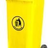 Wheelie Bin; 120L; 100% Virgin Polyethylene; Yellow - LWB120Y_Yellow