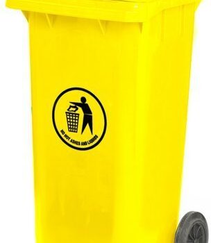 Wheelie Bin; 120L; 100% Virgin Polyethylene; Yellow - LWB120Y_Yellow