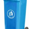 Wheelie Bin; 120L; 30% Recycled Polyethylene; Blue - LWB120Y_Blue