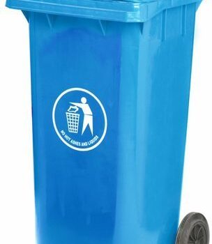 Wheelie Bin; 120L; 30% Recycled Polyethylene; Blue - LWB120Y_Blue