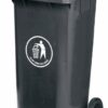 Wheelie Bin; 120L; 30% Recycled Polyethylene; Dark Grey - LWB120Y_DGrey