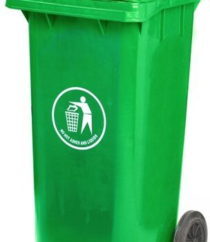Wheelie Bin; 120L; 30% Recycled Polyethylene; Green - LWB120Y_Green