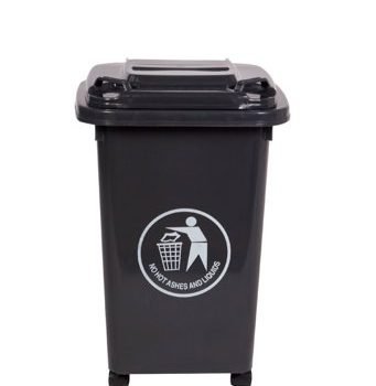 Wheelie Bin; 30L; 30% Recycled Polyethylene; Dark Grey - LWB30Y_DGrey
