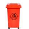 Wheelie Bin; 30L; 30% Recycled Polyethylene; Red/Orange - LWB30Y_Red/Orange