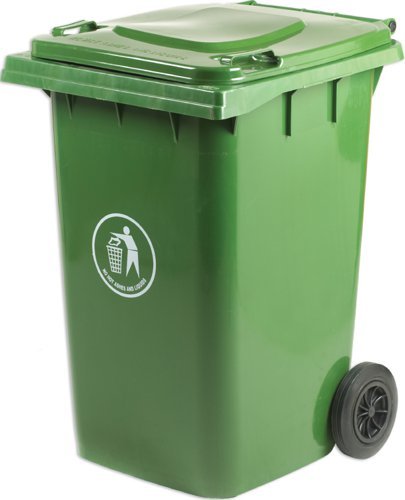 Wheelie Bin; 360L; 30% Recycled Polyethylene; Green - LWB360Y_Green