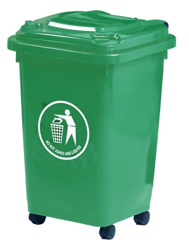 Wheelie Bin; 50L; 30% Recycled Polyethylene; Green - LWB50Y_Green