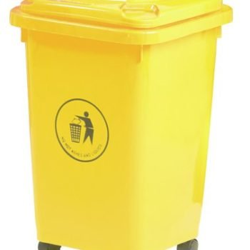 Wheelie Bin; 50L; 30% Recycled Polyethylene; Yellow - LWB50Y_Yellow