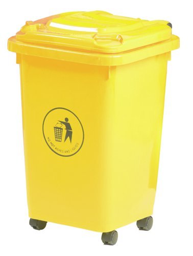 Wheelie Bin; 50L; 30% Recycled Polyethylene; Yellow - LWB50Y_Yellow