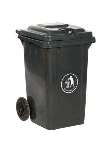 Wheelie Bin; 80L; 30% Recycled Polyethylene; Dark Grey - LWB80Y_DGrey