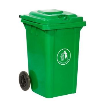 Wheelie Bin; 80L; 30% Recycled Polyethylene; Green - LWB80Y_Green