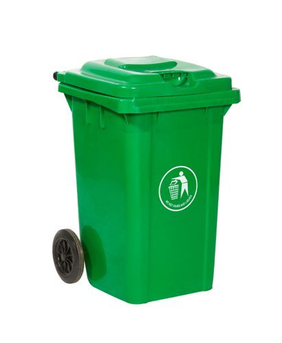 Wheelie Bin; 80L; 30% Recycled Polyethylene; Green - LWB80Y_Green