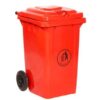 Wheelie Bin; 80L; 30% Recycled Polyethylene; Red/Orange - LWB80Y_Red/Orange