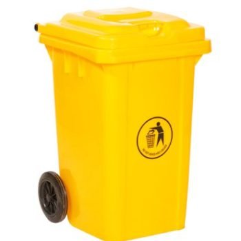 Wheelie Bin; 80L; 30% Recycled Polyethylene; Yellow - LWB80Y_Yellow