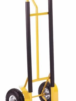 White Goods P Handle Sack Truck; Pneumatic Wheels; Steel; 250kg; Yellow/Black - GI340Y