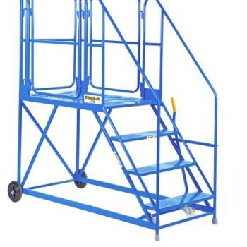 Work Platform - Easy Slope - 1200mm Platform - 3 Tread - Blue - AHWPE1203BL