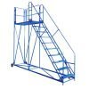 Work Platform - Easy Slope - 1800mm Platform - 3 Tread - Blue - AHWPE1803BL