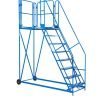 Work Platform - Stand. Incline - 1200mm Platform - 3 Tread - Blue - AHWPS1203BL