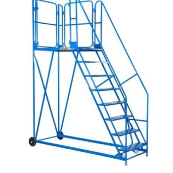 Work Platform - Stand. Incline - 1200mm Platform - 3 Tread - Blue - AHWPS1203BL