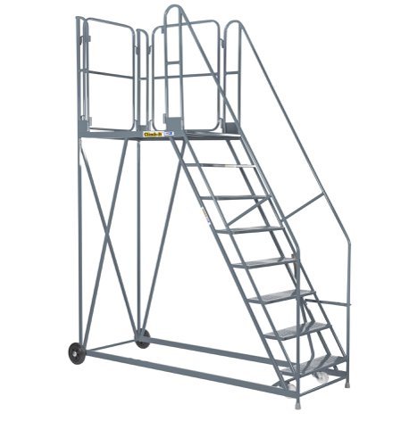 Work Platform - Stand. Incline - 1200mm Platform - 3 Tread - Grey - AHWPS1203GY