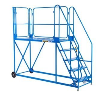 Work Platform - Stand. Incline - 1800mm Platform - 3 Tread - Blue - AHWPS1803BL