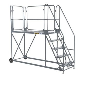 Work Platform - Stand. Incline - 1800mm Platform - 3 Tread - Grey - AHWPS1803GY