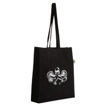 Black Cotton Large Tote Bags 5oz - Printed Promotional