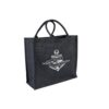 Black Jute Bags with lining 400x350mm - Printed Promotional