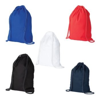 Coloured Cotton Drawstring Bags 3.5oz - Printed Promotional