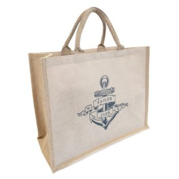 Natural Juco Bags with lining 400x330mm - Printed Promotional