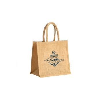 Natural Jute Bags Starch Coated 300x300mm - Printed Promotional