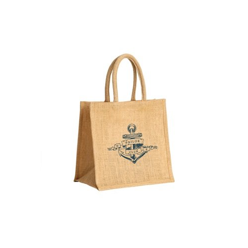 Natural Jute Bags Starch Coated 300x300mm - Printed Promotional
