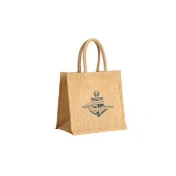 Natural Jute Bags with lining 300x300mm - Printed Promotional
