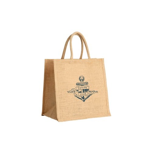 Natural Jute Bags with lining 360x360mm - Printed Promotional