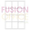 A4 White Labels 12 per Page Rounded Corners 12UP - 100 Sheets - Fusion Office UK