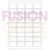 A4 White Labels 36 per Page Rounded Corners 36UP - 100 Sheets - Fusion Office UK