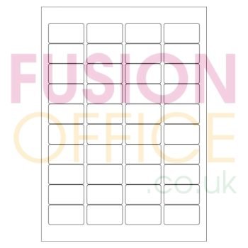 A4 White Labels 40 per Page Rounded Corners 40UP - 100 Sheets - Fusion Office UK