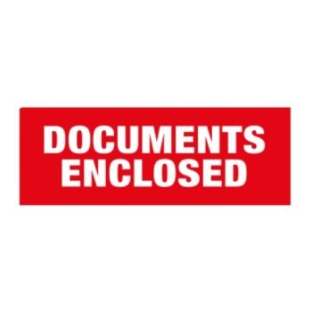 Documents Enclosed Printed Parcel Labels 89mmx32mm Roll - 1000 Labels