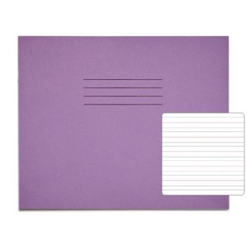 Exercise Books 165x200mm 4mm feints Centered on 15mm feints Purple 32 Pages (6.5x8) - Pack 100